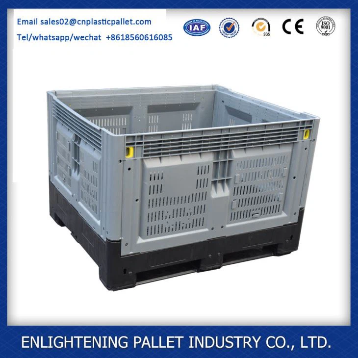 Folding Rigid Plastic Foldable Pallet Box for Food Industry