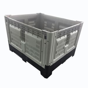 Szellőztetett összecsukható raklap konténer