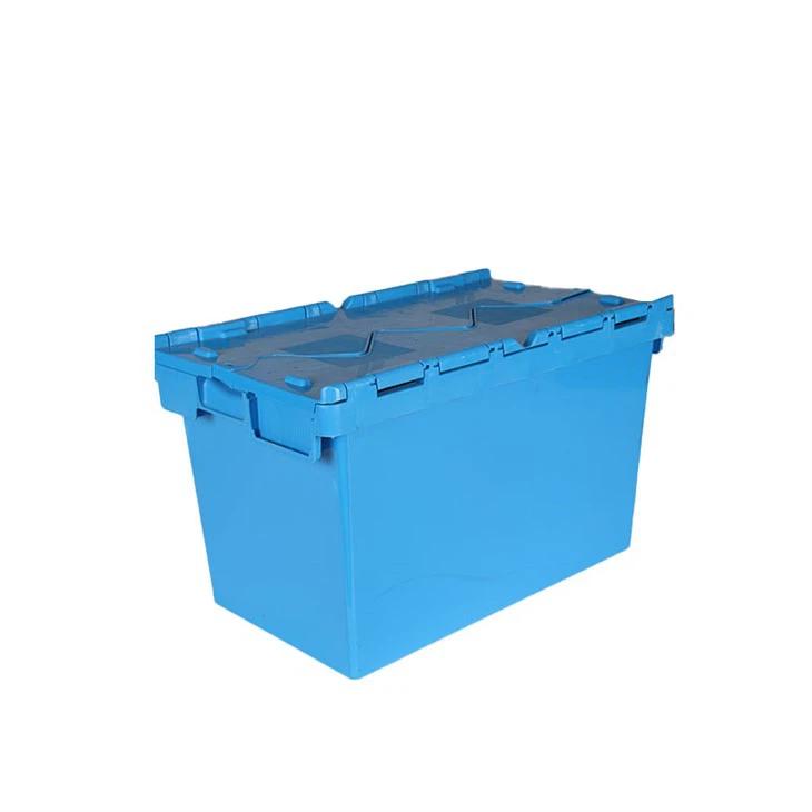 Plastic Crate with Foldable Lids Plastic Container Attached Lid suppliers