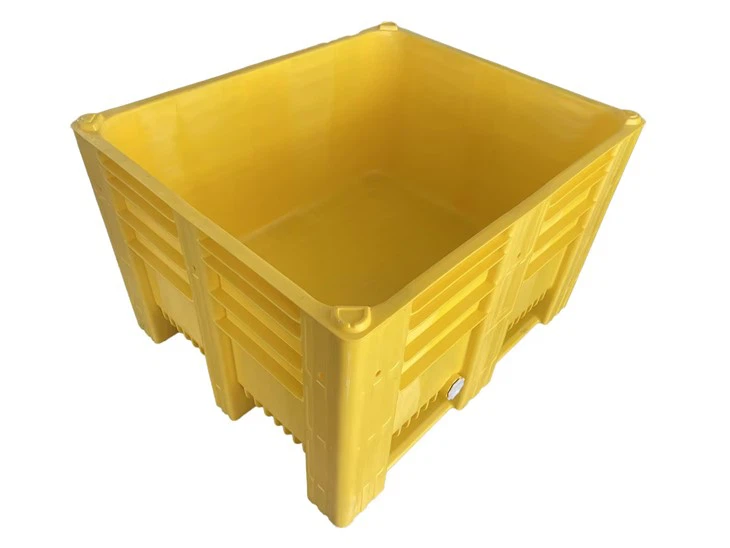 Szilárd egyenes falak HDPE műanyag raklap doboz